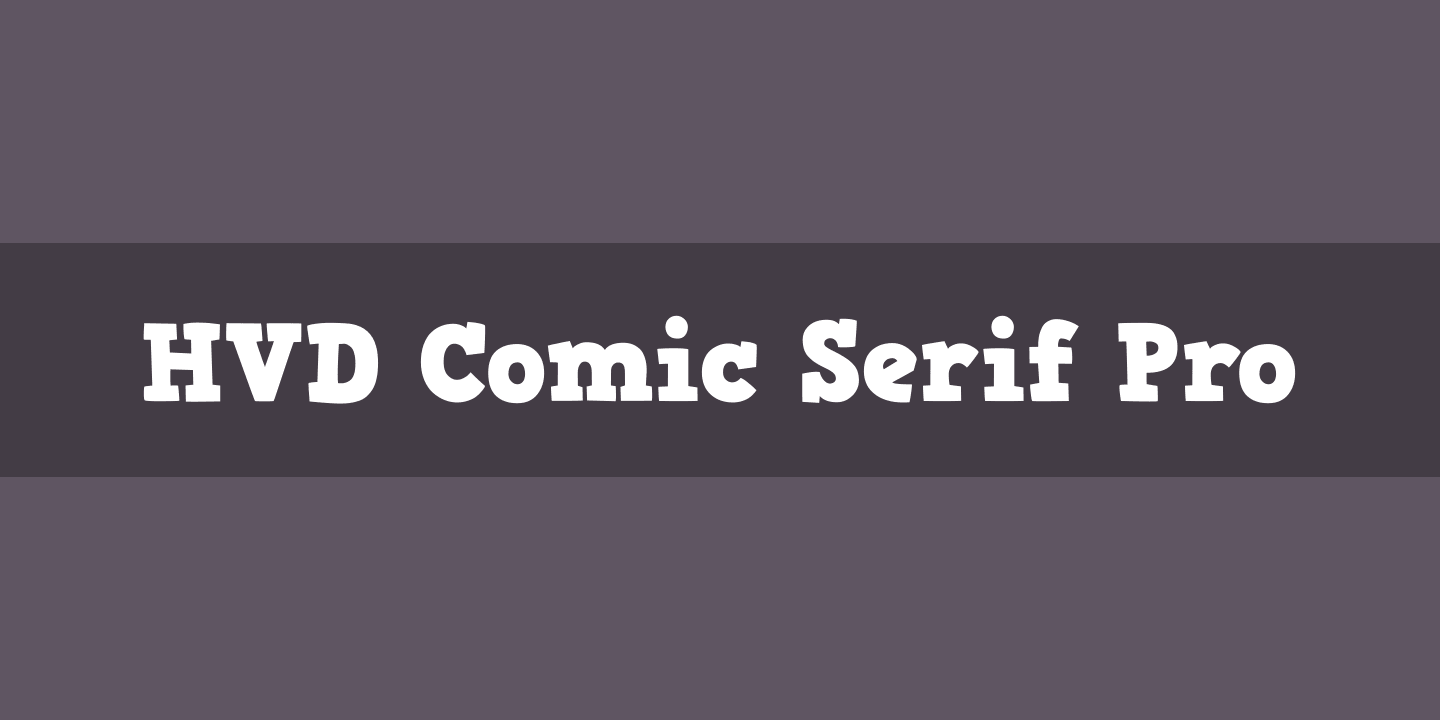 Пример шрифта HVD Comic Serif Pro Regular